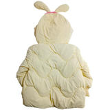 Winter Cotton-Padded Yellow Jacket Cute Cartoon Pattern Bunny Ears Furry