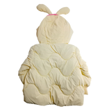 Winter Cotton-Padded Yellow Jacket Cute Cartoon Pattern Bunny Ears Furry