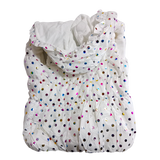 Polka Dot Hooded Puffer Vest