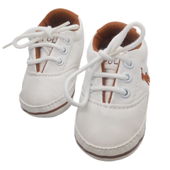 White Polo Lace Up Boys Shoes