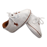 White Polo Lace Up Boys Shoes