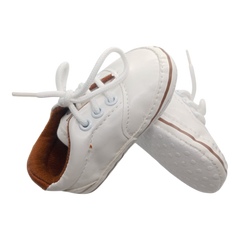 White Polo Lace Up Boys Shoes