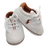 White Polo Lace Up Boys Shoes