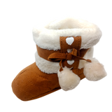 Winter Snow Baby 2-Colors Warm Fluff Balls Indoor Cottton Soft Rubber Sole Baby Shoes