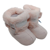 Winter Rubber Sole Cute Bow Warm Plush Pom Snow Shoes Warm Baby Walking Shoes