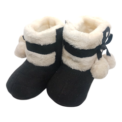 Winter Snow Baby 2-Colors Warm Fluff Balls Indoor Cottton Soft Rubber Sole Baby Shoes