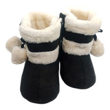 Winter Snow Baby 2-Colors Warm Fluff Balls Indoor Cottton Soft Rubber Sole Baby Shoes