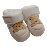 Brown Bear Baby Fleece Warm Shoes