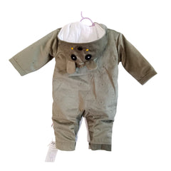 Green Adorable Panda Hooded Baby Romper with Matching Panda Slippers