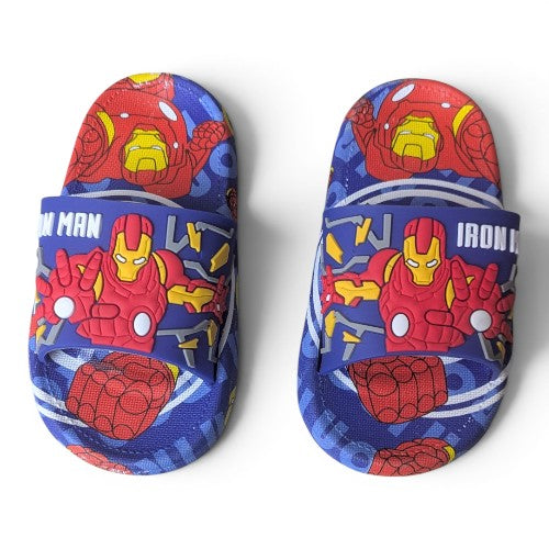 Kids' Lightning Iron-Man Ultimate Blue Rubber Slippers