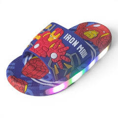 Kids' Lightning Iron-Man Ultimate Blue Rubber Slippers