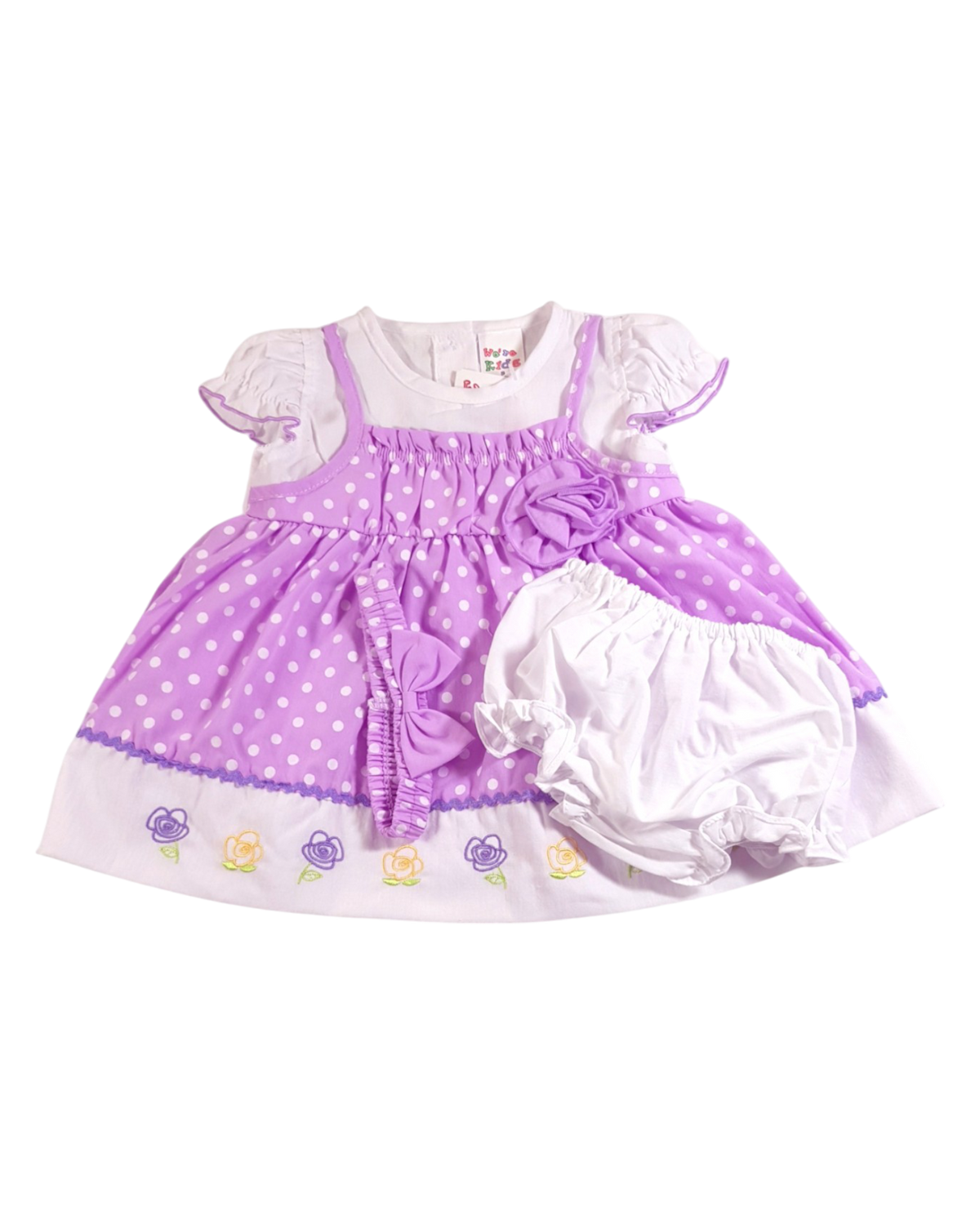 Polka Dot Girl Dress (Purple)