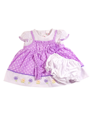 Polka Dot Girl Dress (Purple)