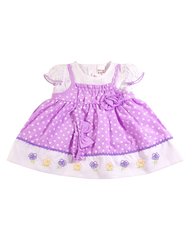 Polka Dot Girl Dress (Purple)