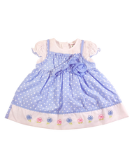 Polka Dot Girl Dress (Blue)
