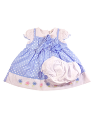 Polka Dot Girl Dress (Blue)