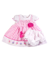 Polka Dot Girl Dress (Pink)