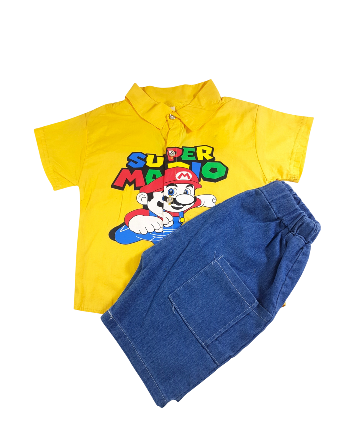 Boy Mario T-Shirt & Nicker (Yellow)
