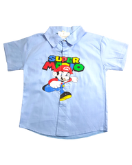 Boy Mario T-Shirt & Nicker (Blue)
