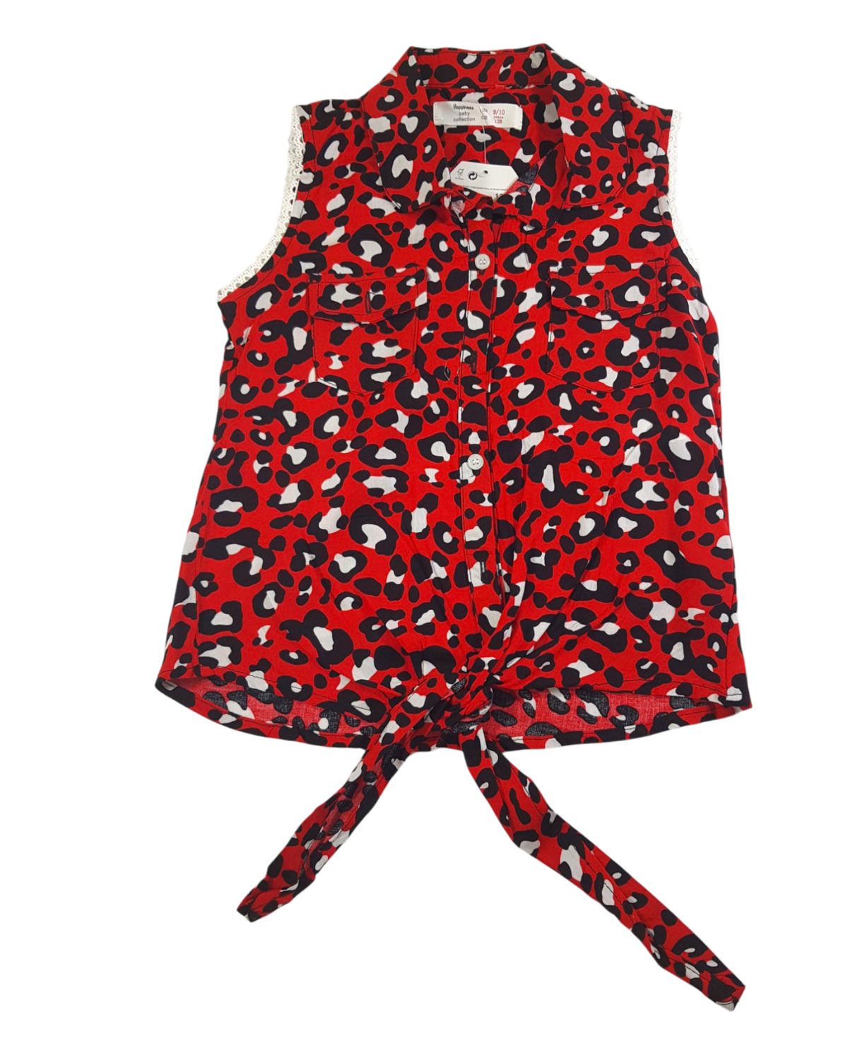 Red Stuff Baby Girl Tulip Sleeveless Shirt