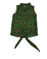 Green Stuff Baby Girl Tulip Sleeveless Shirt