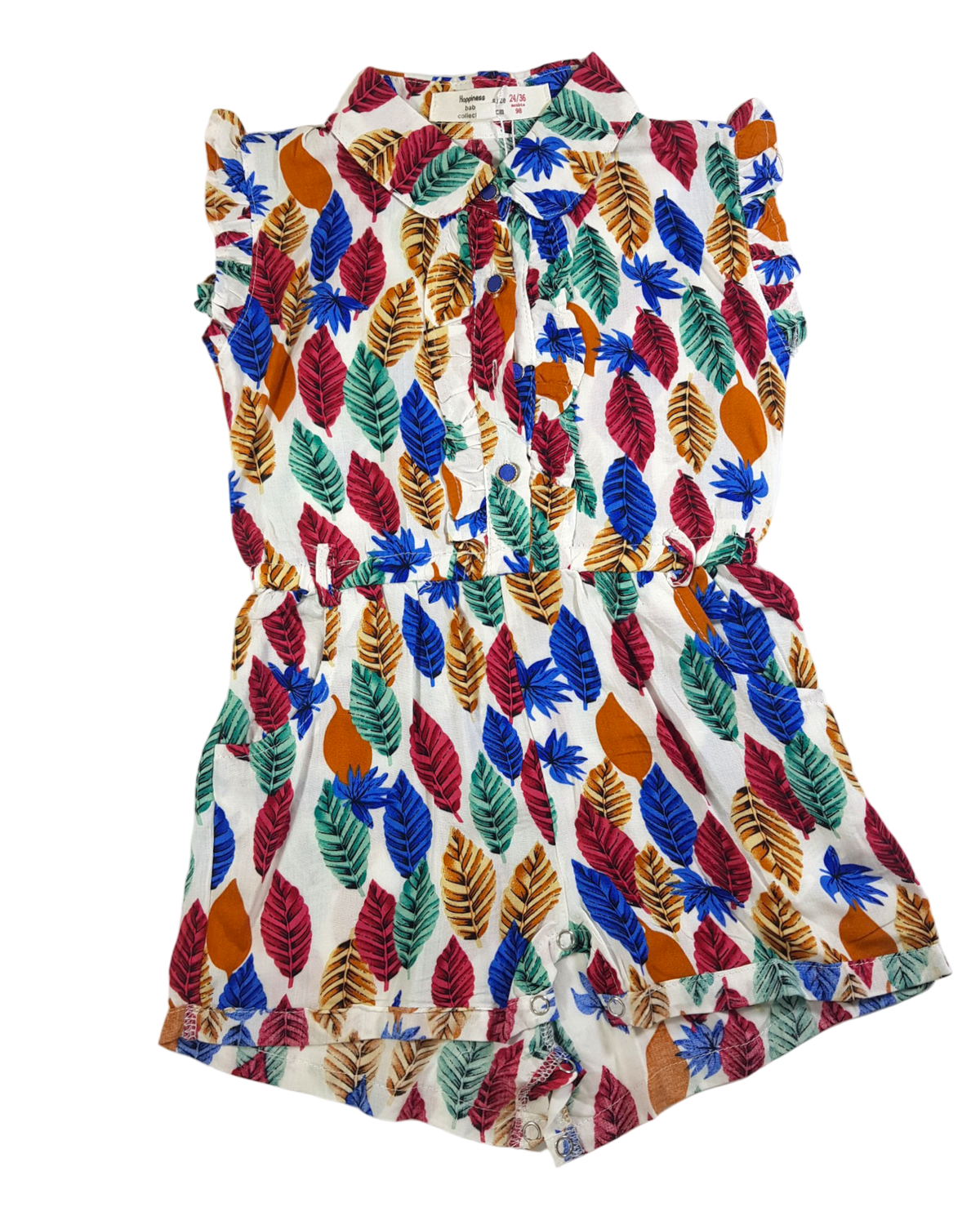 Tropical Print A-Line Dress