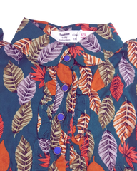 Tropical Print A-Line Dress