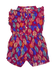 Tropical Print A-Line Dress