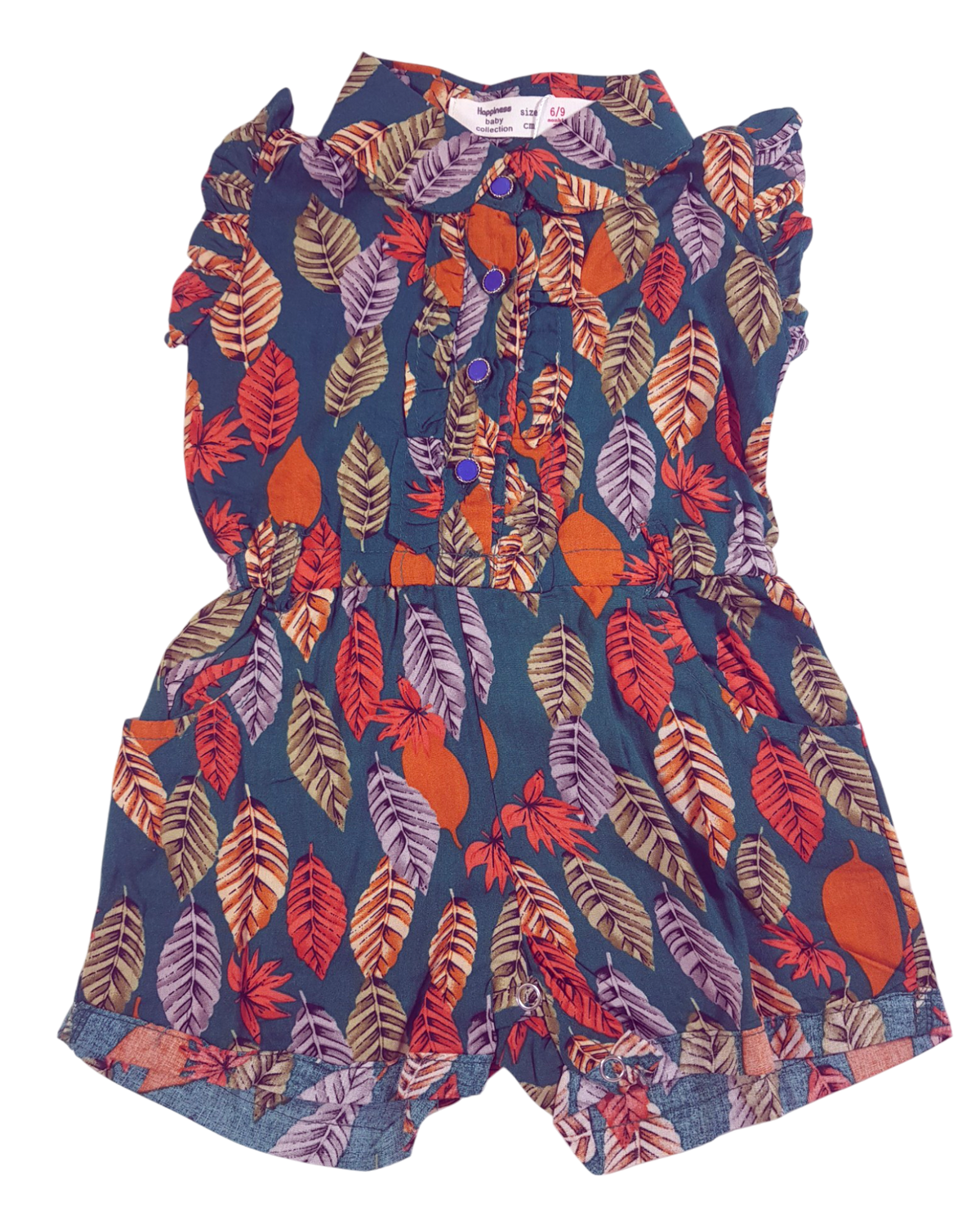 Tropical Print A-Line Dress
