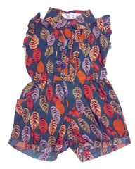 Tropical Print A-Line Dress