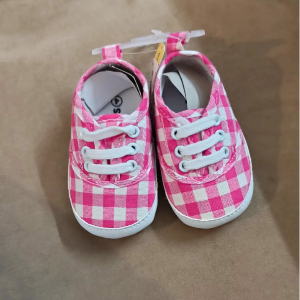 Pink Check Shoes