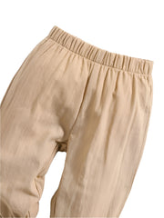 Baby Girls & Boy's Boys Fall Outfits Solid Color Buttons Long Sleeve Shirt Pant 2Pcs