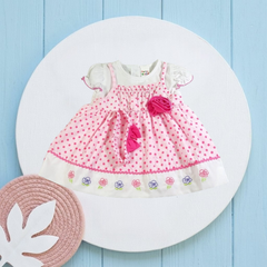 Polka Dot Girl Dress (Pink)