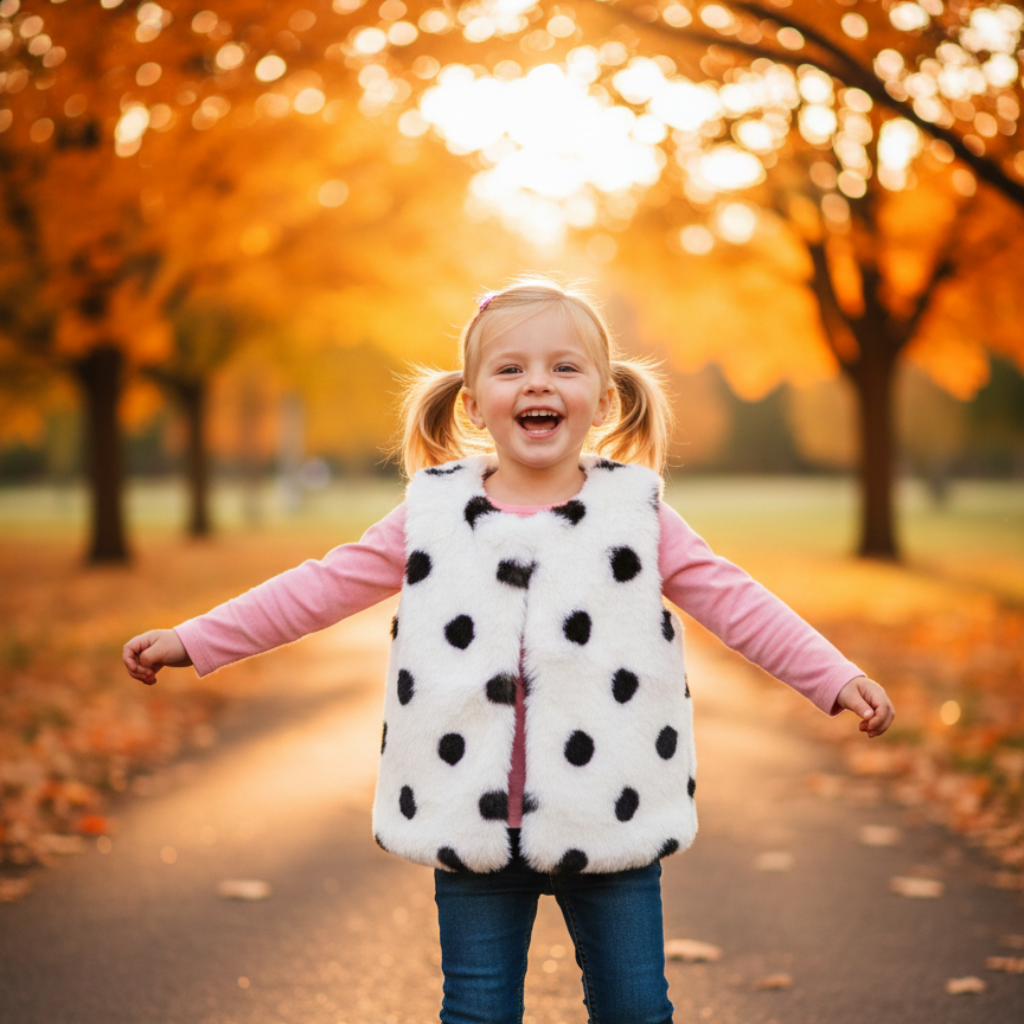 Polka Dot Fleece Winter Jacket