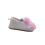 Baby Girl Princess White Heart With Pink Furr Shoes