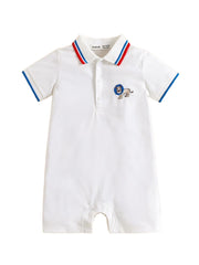 Fashion White Polo Design With Lion Logo