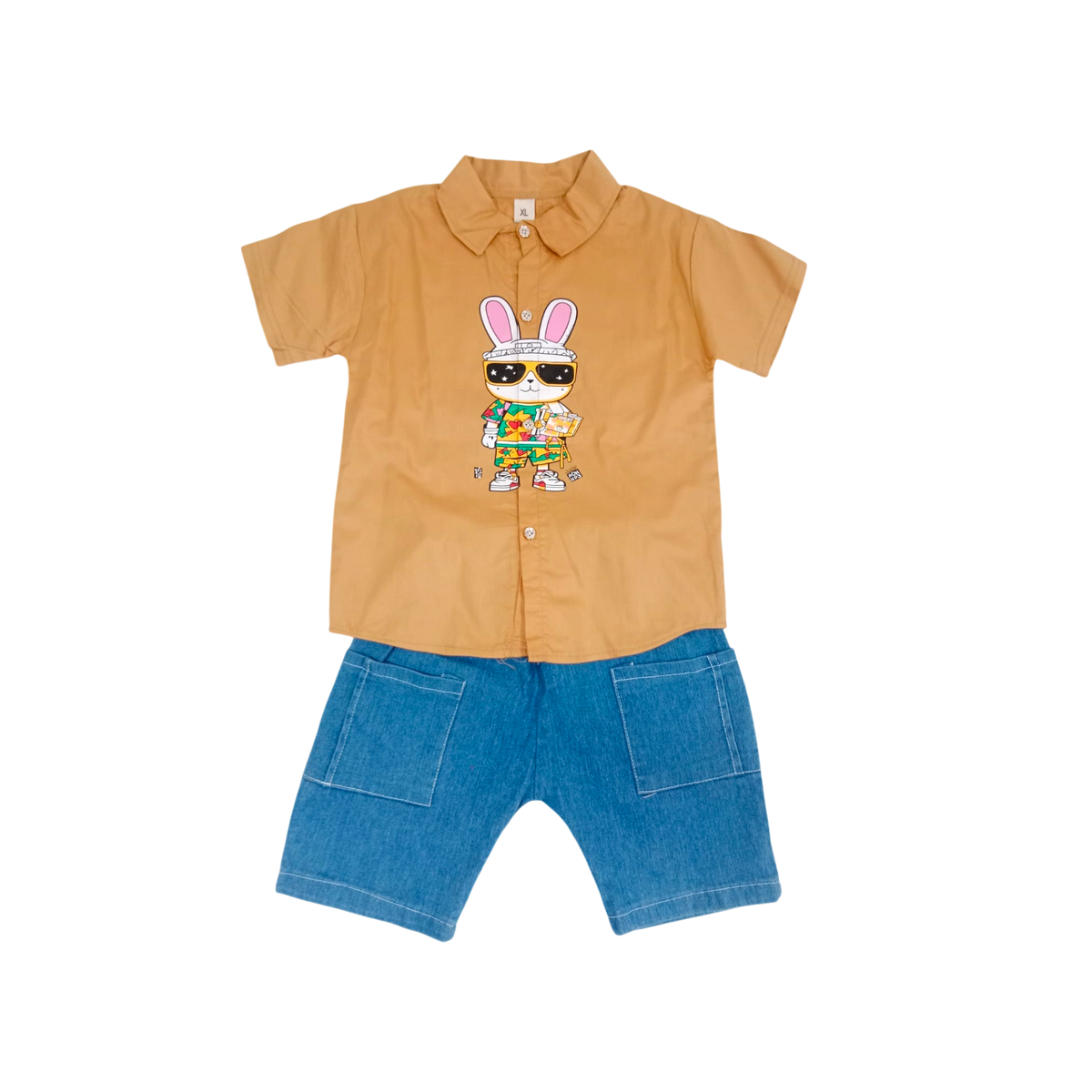 Boy Rabbit T-Shirt & Nicker (Brown)