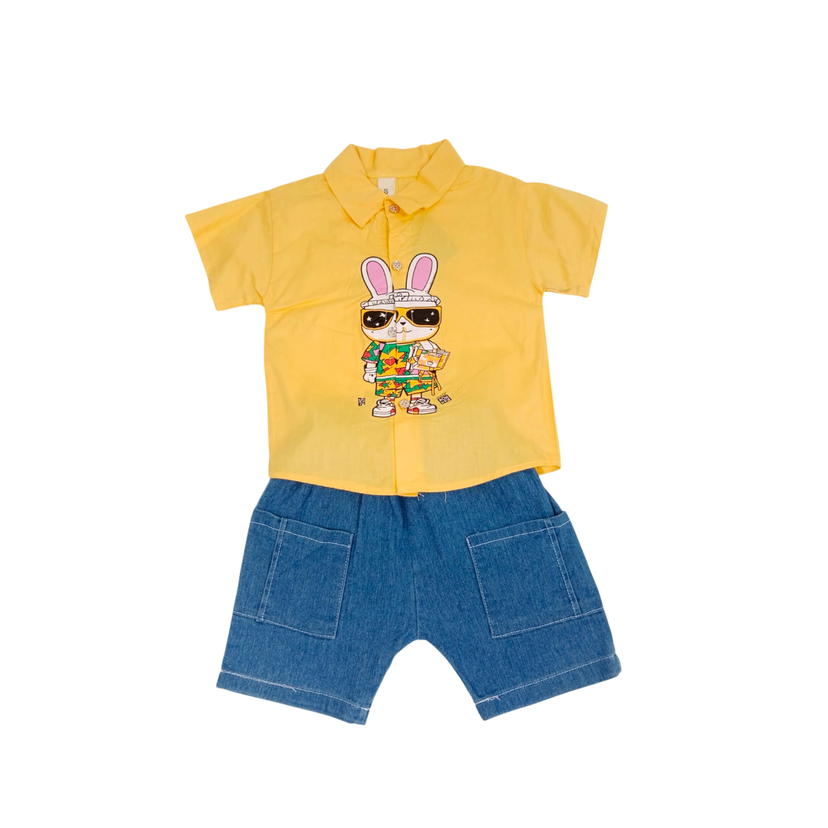Boy Rabbit T-Shirt & Nicker (Yellow)
