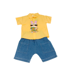 Boy Rabbit T-Shirt & Nicker (Yellow)