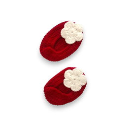 Handmade Crochet Floral Baby Winter Boutique 4pc Set