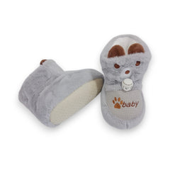 Adorable Bear-Themed Anti-Slip Baby/Boy Booties/Shoes - Soft & Warm Fleece Crib Shoes