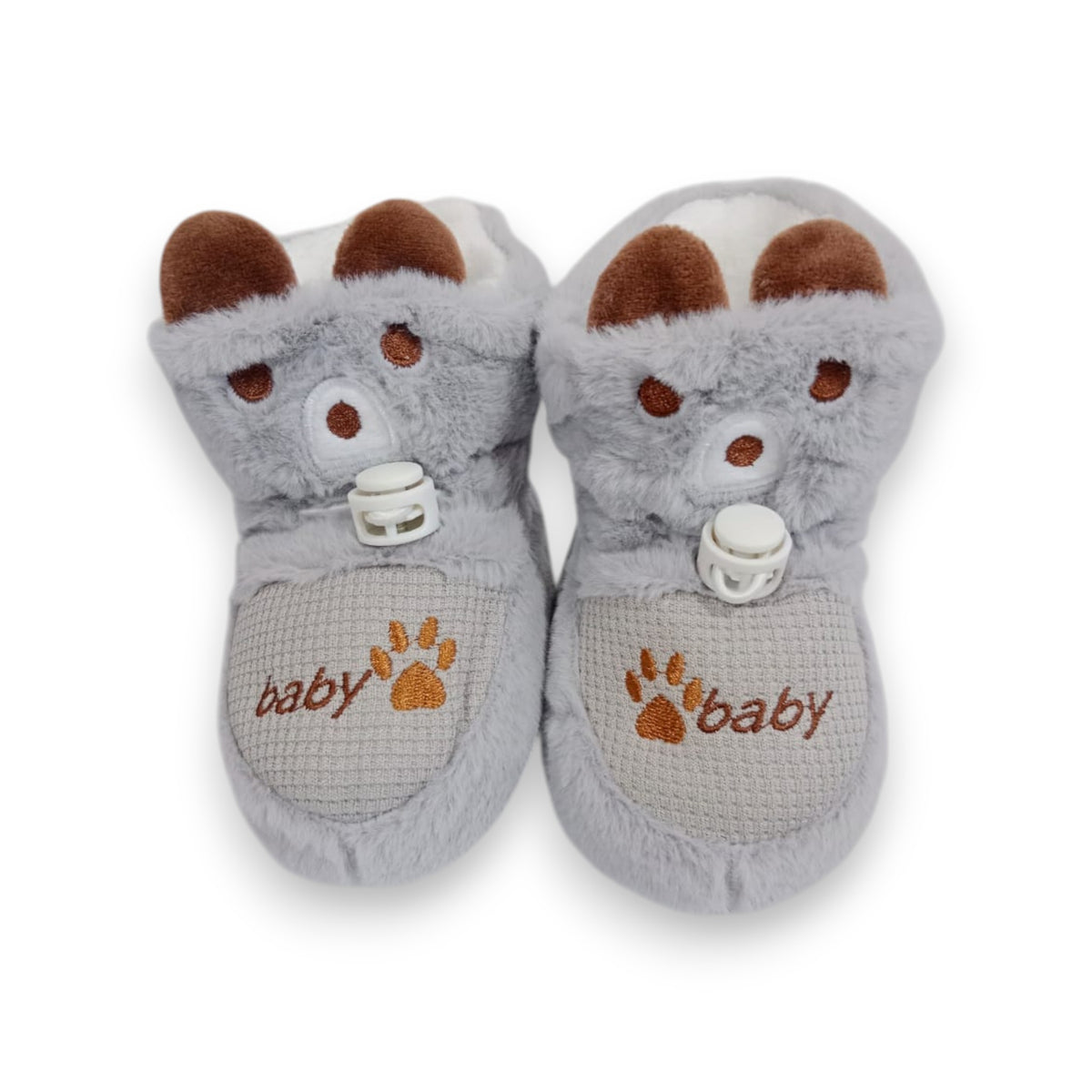 Adorable Bear-Themed Anti-Slip Baby/Boy Booties/Shoes - Soft & Warm Fleece Crib Shoes