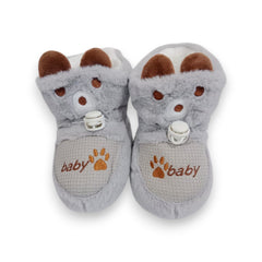 Adorable Bear-Themed Anti-Slip Baby/Boy Booties/Shoes - Soft & Warm Fleece Crib Shoes