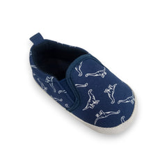 Adorable Dino Print Baby/Boy Slip-On Shoes - Soft Sole &amp; Breathable (Blue)