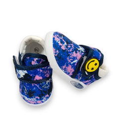 Trendy Kids' Purple & Multicolor Splatter Print Sneakers