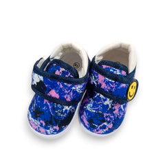 Trendy Kids' Purple & Multicolor Splatter Print Sneakers