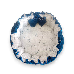 Newborn Baby Velvet Bed Set (Royal Blue)