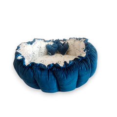 Newborn Baby Velvet Bed Set (Royal Blue)