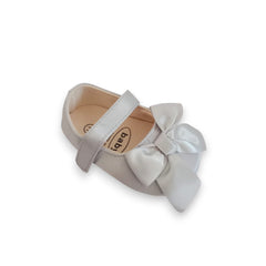 Adorable Grey Bowknot Baby Girl Mary Jane Shoes