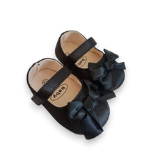 Adorable Black Bowknot Baby Girl Mary Jane Shoes
